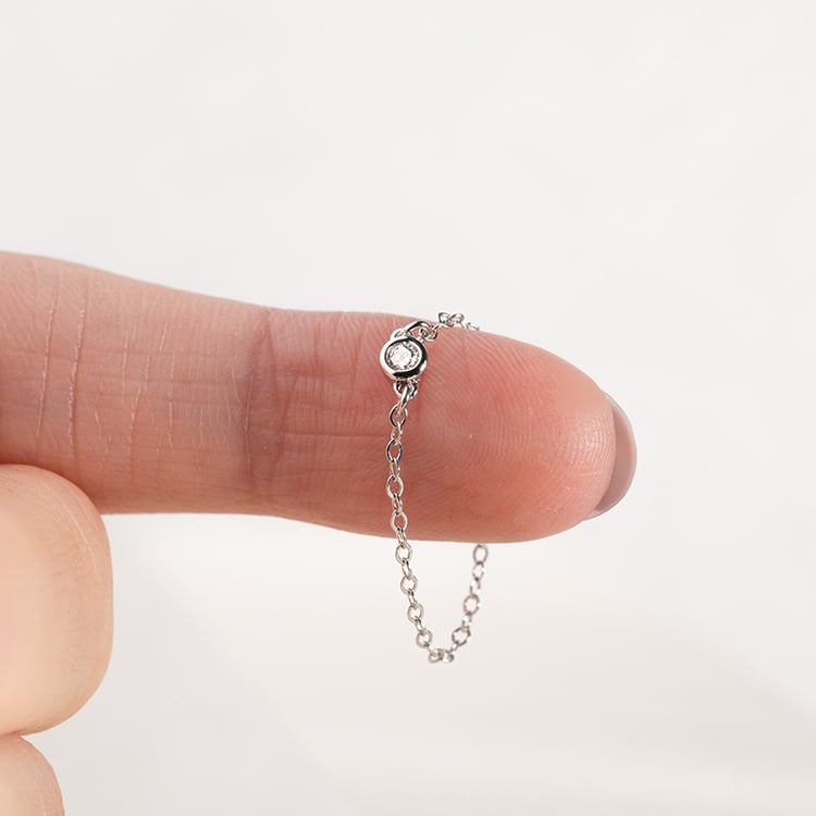 Řetízkový prsten s lab-grown diamantem Jalo 147646