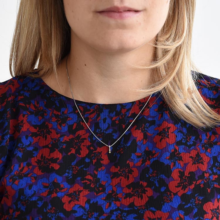 Stříbrný přívěsek se žlutými diamanty 86234