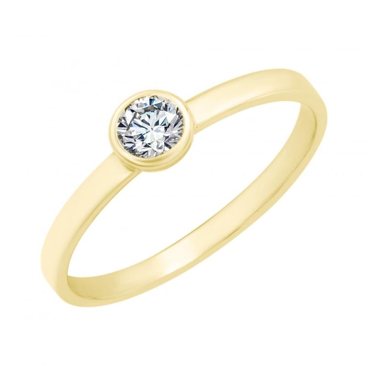 Zásnubní zlatý prsten