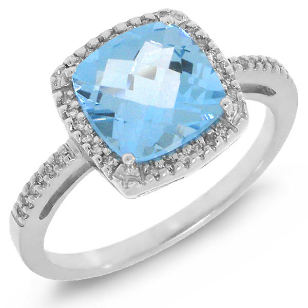 Zlatý topasový prsten s diamanty