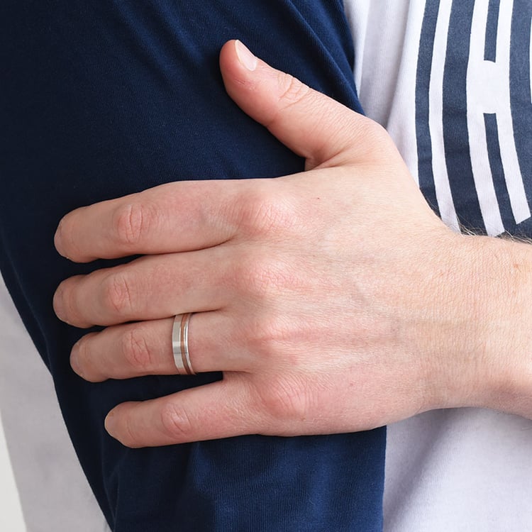 Pánský snubní prsten ze zlata 77078