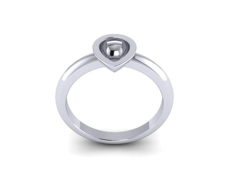 Zlatý prsten s diamantem Hema 6678