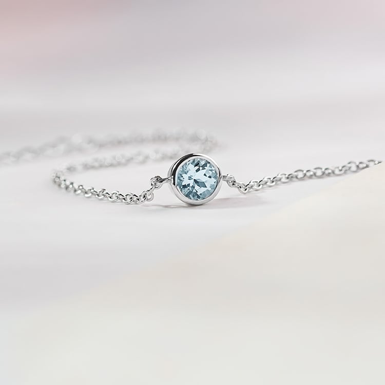 Zlatý náramek s akvamarínem Arleth 153309