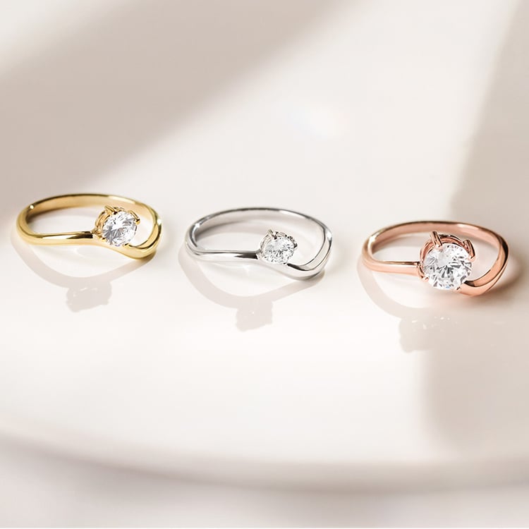 Prsten s round diamantem 154752