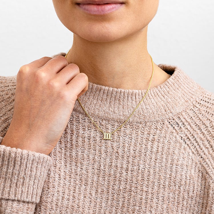 Náhrdelník s diamantem Andělská čísla 133267