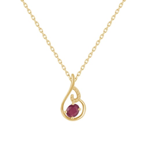 Elegantní přívěsek s rubínem a diamanty Cor