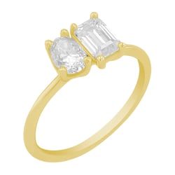 Zásnubní prsten Toi et Moi s moissanity Luca