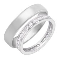 Eternity prsten s diamanty a pánský komfortní prsten Branko