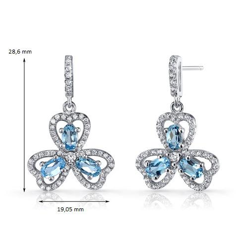 Náušnice s topazy Lerda 9147