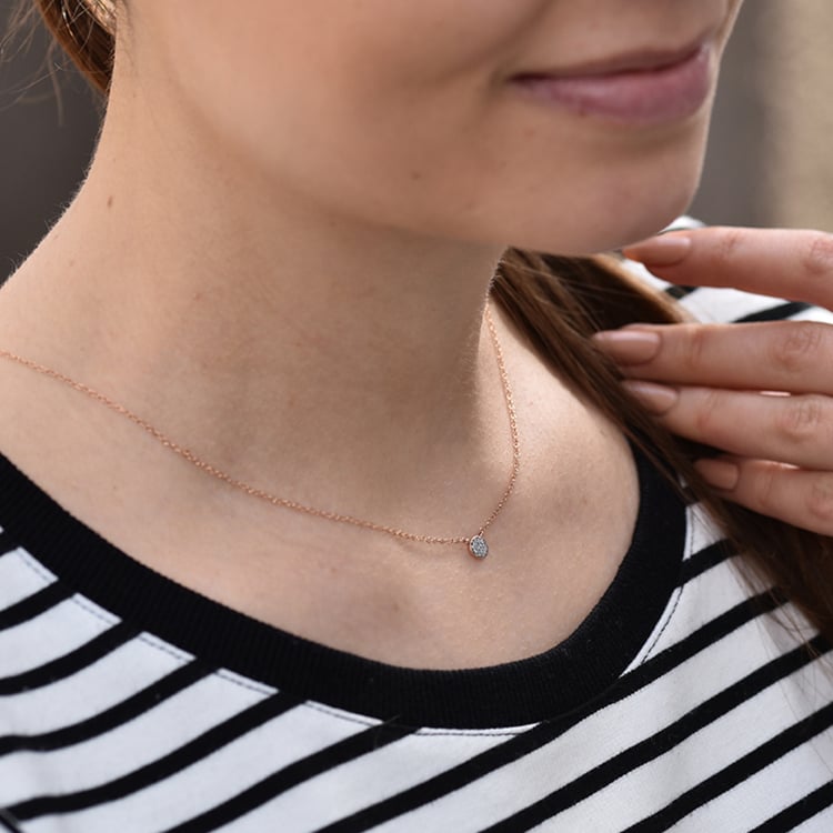 Minimalistický náhrdelník s diamanty Everild 42126