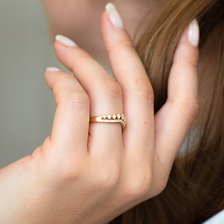 Dvojitý prsten s lab-grown diamanty Hebe 144859