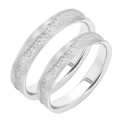 Matné snubní prsteny ze zlata Bobble