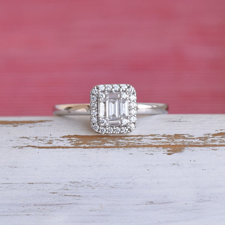 Halo prsten ze zlata 85325