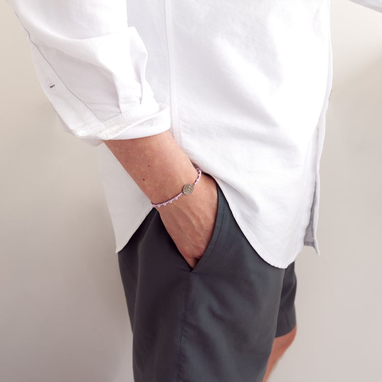 Šňůrkový náramek míč s gravírem dle vaší volby Volleyball 125462