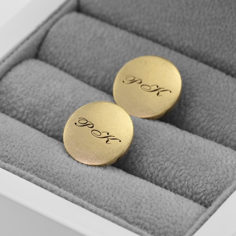 Manžetové knoflíčky ze zlata s iniciálami Surya 80964