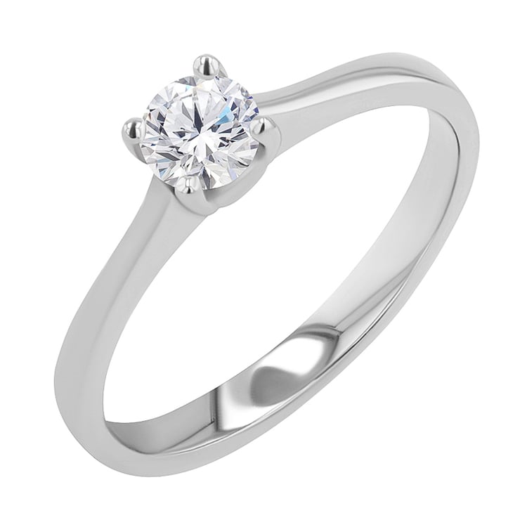 Zásnubní prsten se srdíčkem a diamantem Lenal