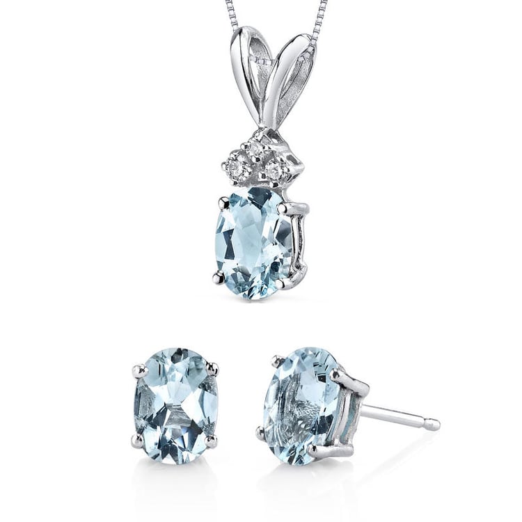 Zlatá kolekce s oválnými akvamaríny Catrianah