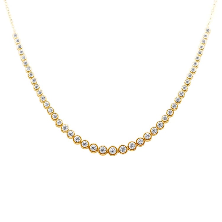 Luxusní stříbrný náhrdelník s lab-grown diamanty Sofi 160360