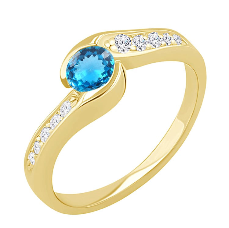 Zásnubní prsten se švýcarským topazem Lytarie 113477