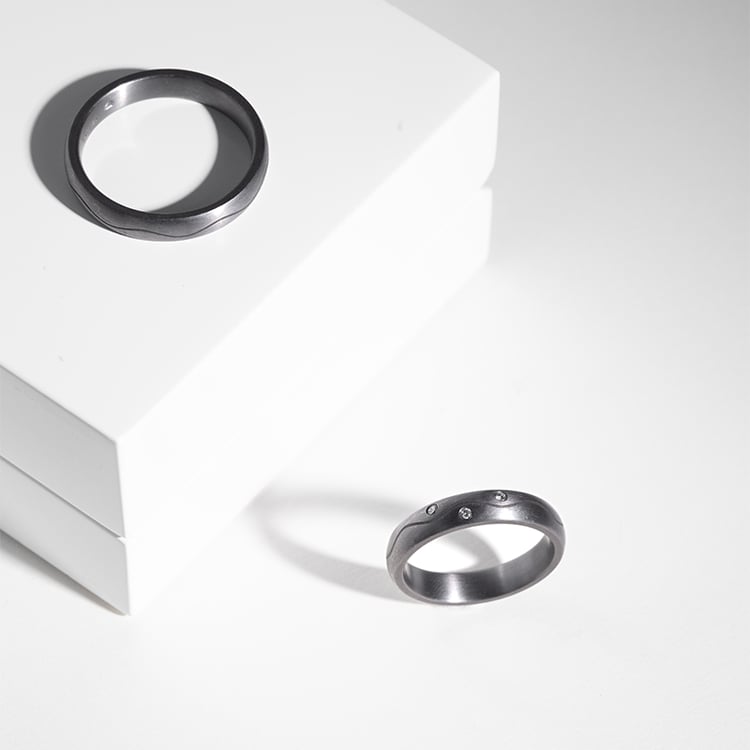 Tantalový prsten s diamanty Brodie 156947