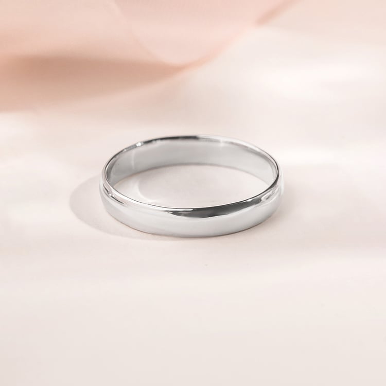 Půlkulaté snubní prsteny z platiny Ebie 157804