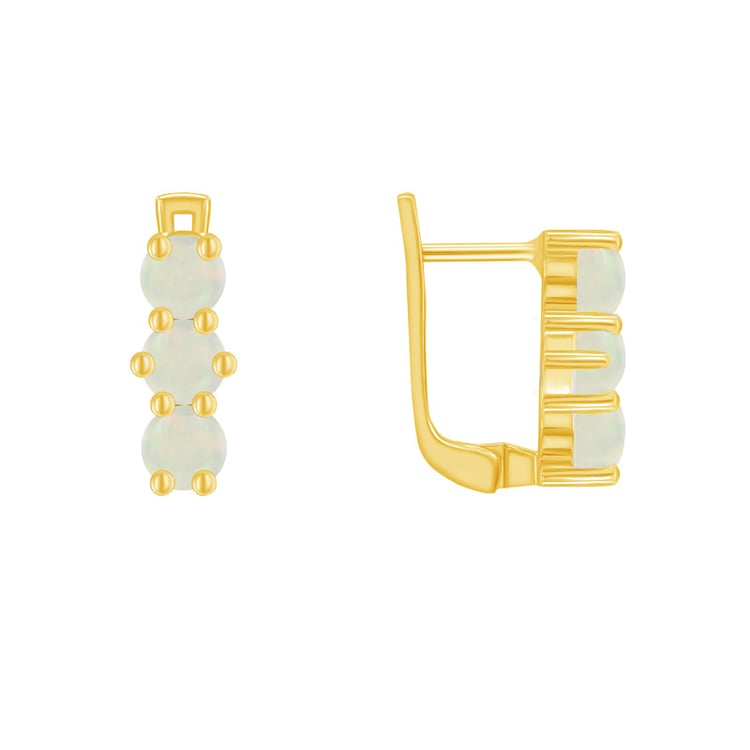 Pozlacené náušnice s opály 48218