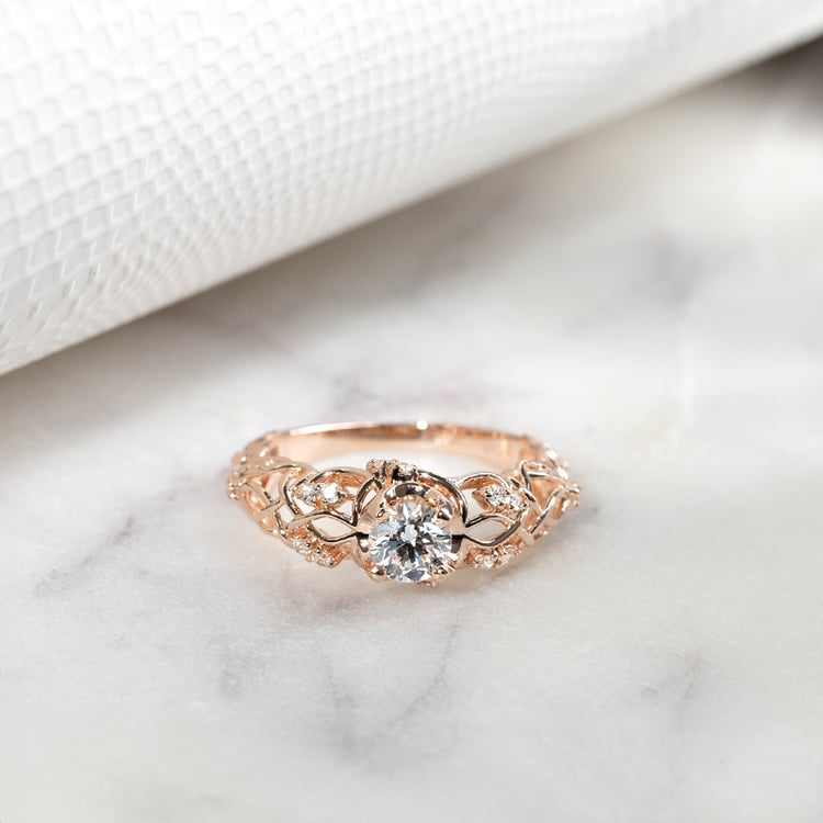 Vintage zásnubní prsten s 0.58ct IGI certifikovaným lab-grown diamantem Chantal 132480