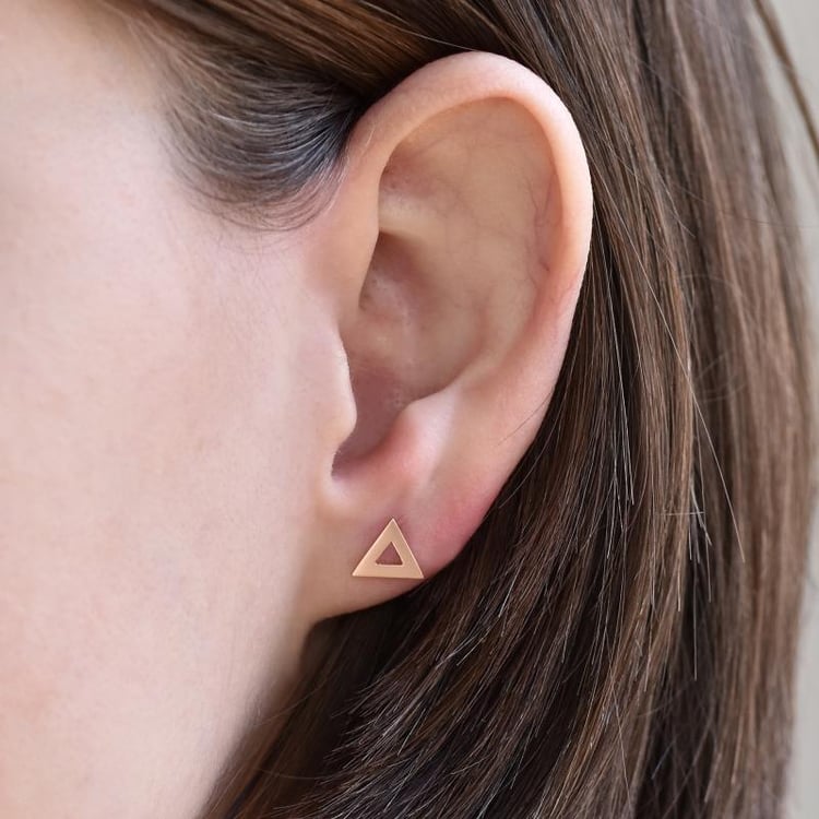 Náušnice z růžového zlata 10377