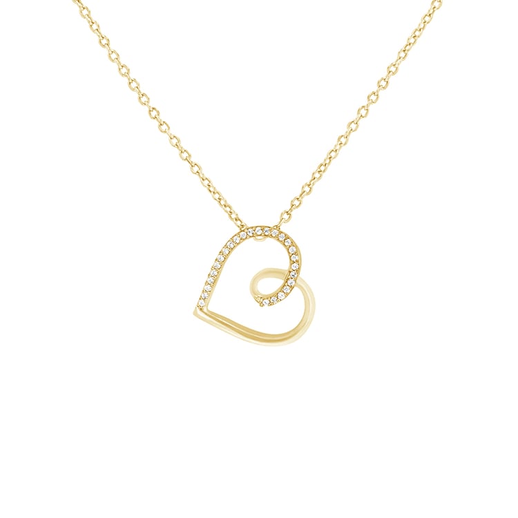 Romantický přívěsek s diamanty ze žlutého zlata 79695