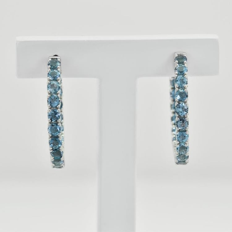 Náušnice s topazy 35746