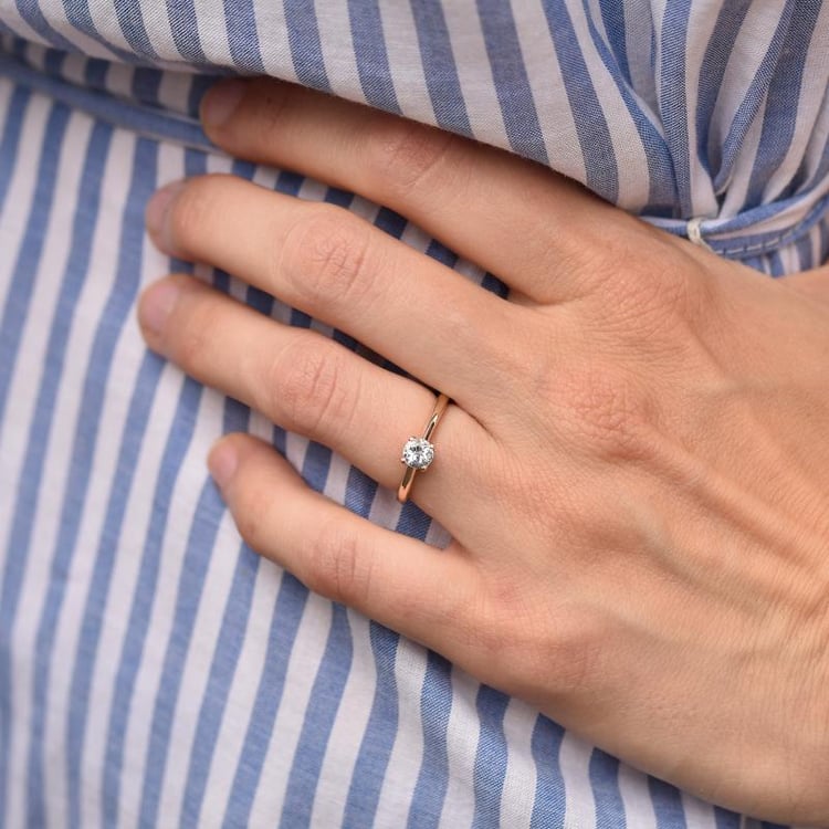 Zásnubní prsten s akvamarínem 31085