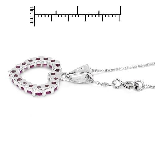 Stříbrný náhrdelník s rubíny 949