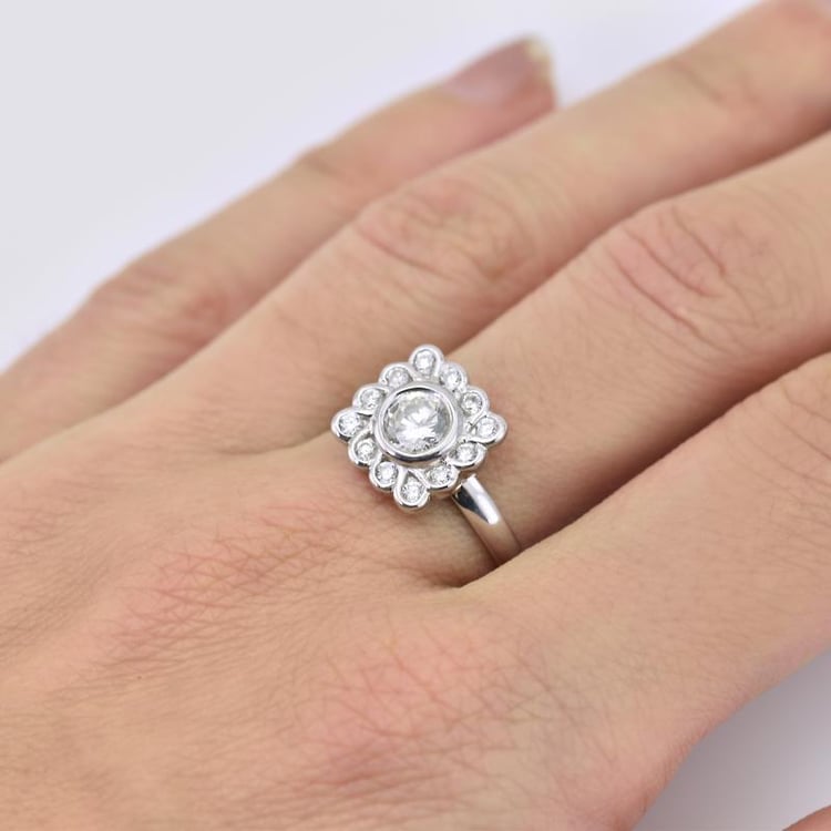 Prsten ze zlata s diamanty 17419