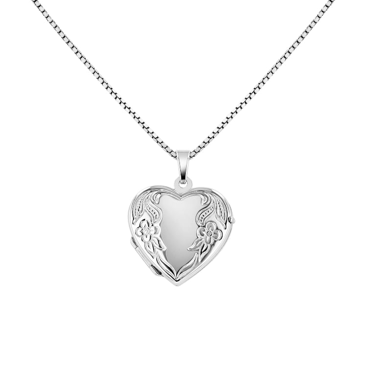 Stříbrný otevírací medailon srdce 139892