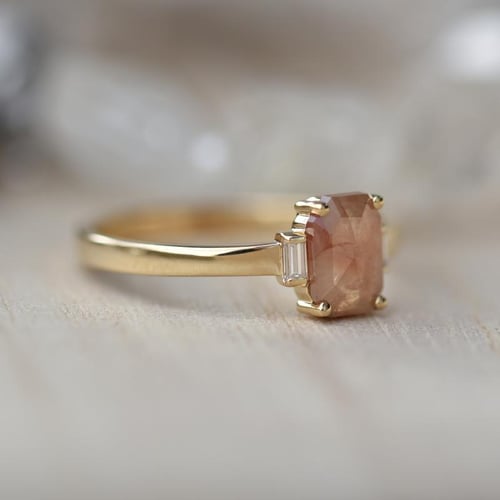 Prsten s emerald salt and pepper diamantem a baguette diamanty Carisa