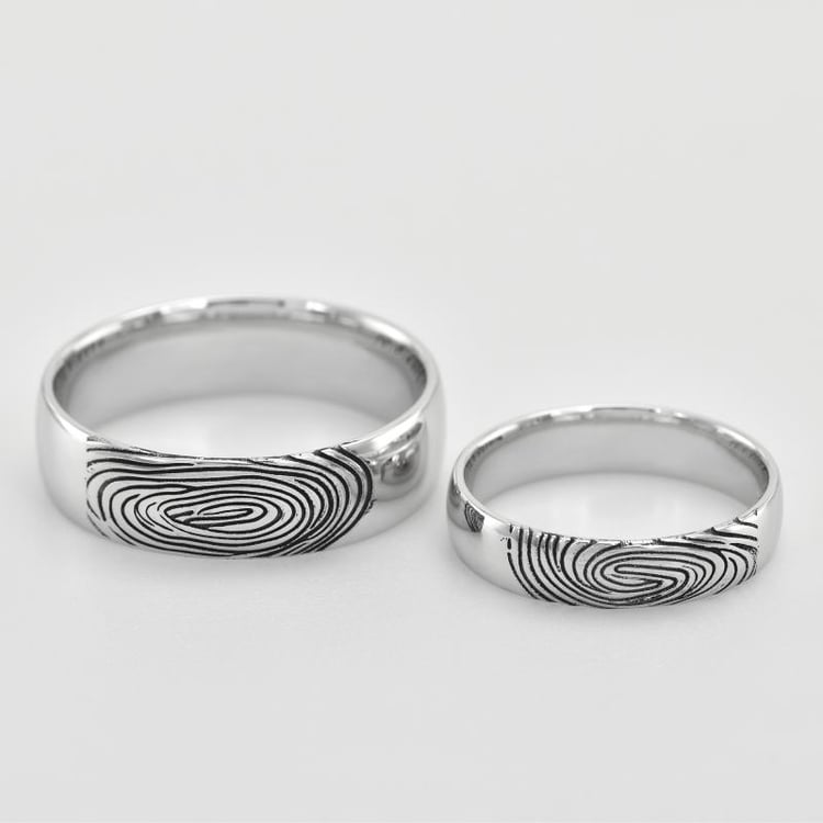 Prsteny s gravírem otisků prstů 76611