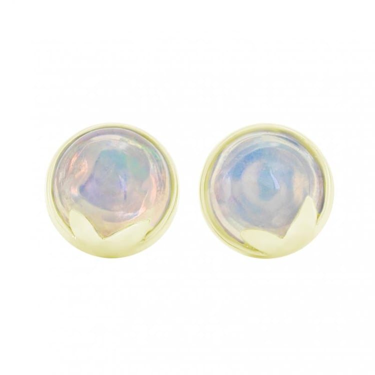 Náušnice s bílými opály 24935