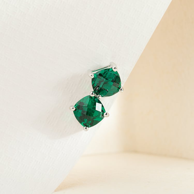 Smaragdové náušnice ze zlata Chavonah 147320