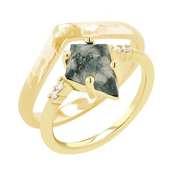 Set prstenů s achátem Vinka