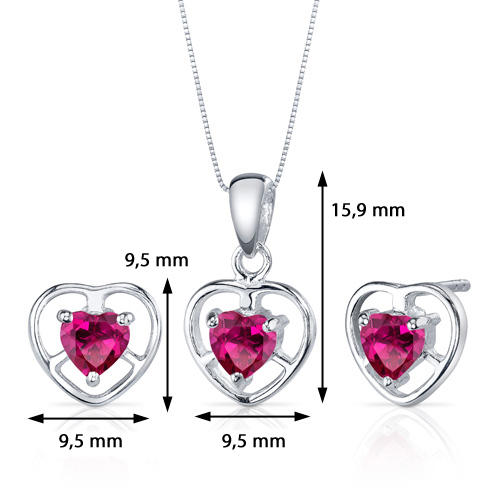 Rubínová strieborná kolekcia 3288