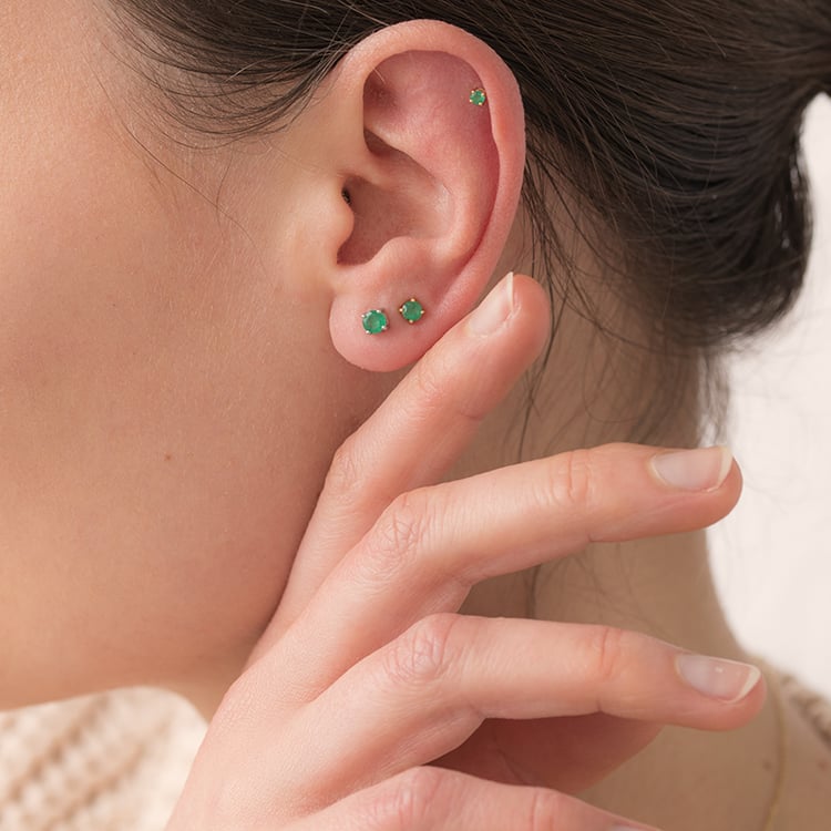 Náušnice se smaragdy s výběrem velikosti Franci 120764