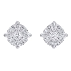 Stříbrné náušnice plné lab-grown diamantů Jodene