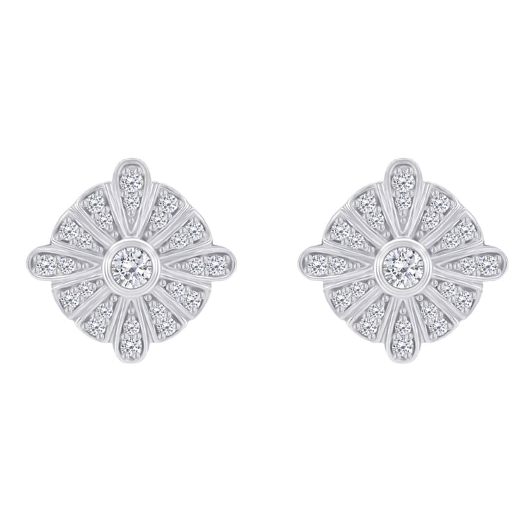 Stříbrné náušnice plné lab-grown diamantů Jodene