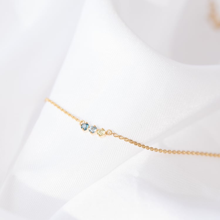 Minimalistický náhrdelník s drahokamy dle vašeho výběru Kiah 100770