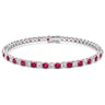 Tenisový náramek s lab-grown rubíny a diamanty Vekic