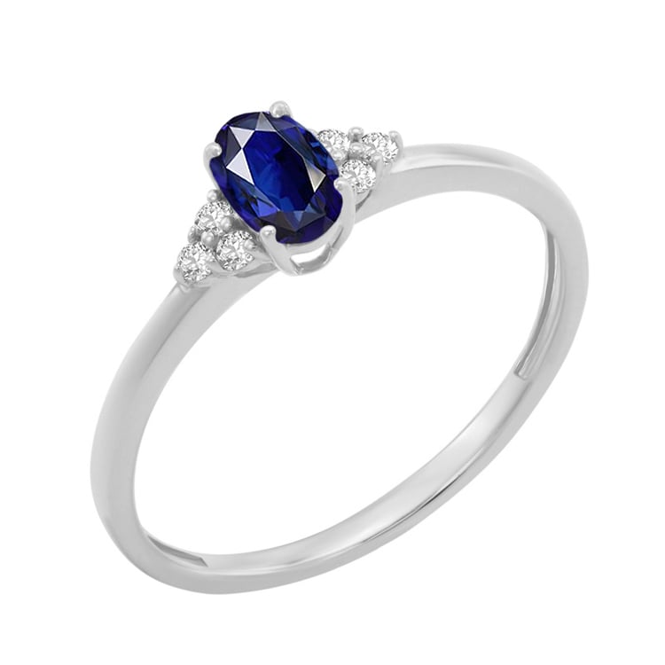 Zásnubní prsten se safírem a diamanty Sheldo