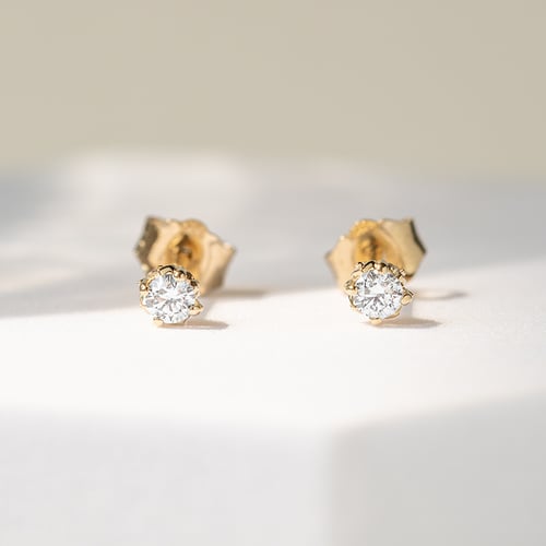 Náušnice s výběrem karátové váhy lab-grown diamantu Sandre