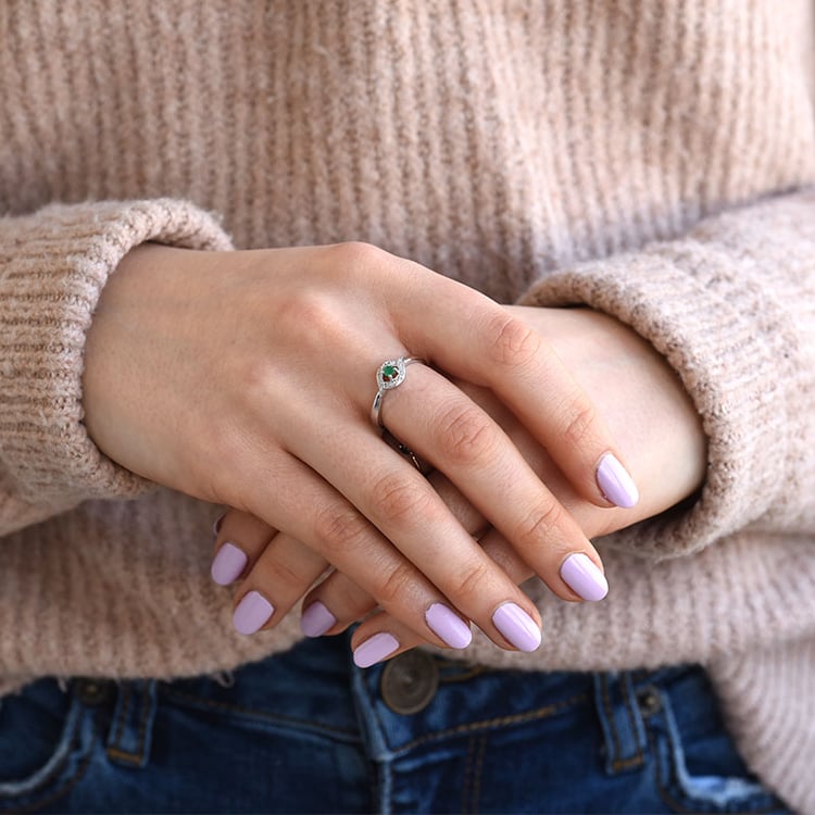 Prsten se smaragdem a diamanty 78201