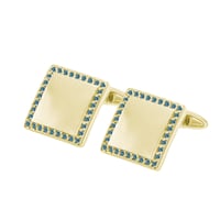 Manžetové knoflíčky ze zlata s modrými diamanty Urban