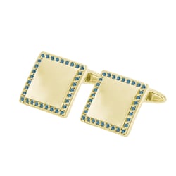 Manžetové knoflíčky ze zlata s modrými diamanty Urban